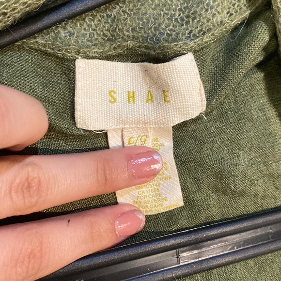 SHAE Green Cardigan Tie Around Womens Large Worn Excellent Condition - Picture 7 of 10